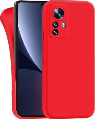 Produktbild von Hülle für Xiaomi 12 | 12x - Handyhülle mit Kameraschutz Cover aus Silikon in Rot