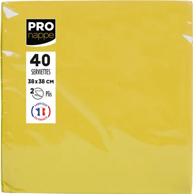 Produktbild von Pronappe 30x Pack 40 Servietten Tissue, 2-lagig 38x38cm Gelb SV623824I
