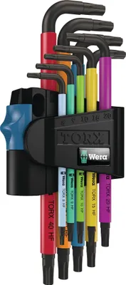 Produktbild von Wera 967/9 TX Multicolour HF 1 Winkelschl.satz m. Haltefunkti