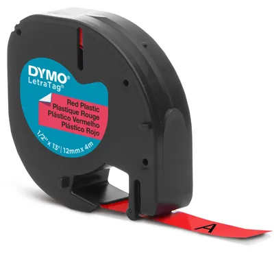 Image de DYMO bande de remplacement pour LT 100H plastique 12mmx4m rouge