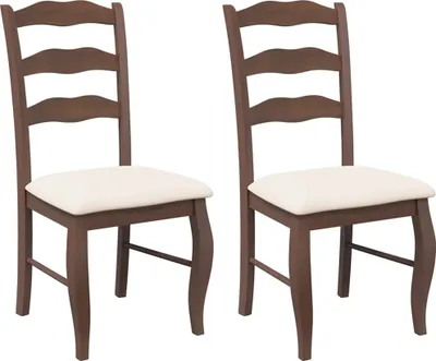 Produktbild von vidaXL Esszimmerstühle mit Kissen 2 Stk. Braun Massivholz Gummibaum