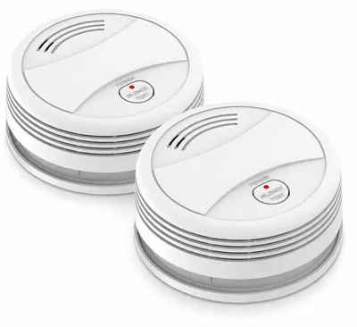 Produktbild von Fotoelektrischer Rauchwarnmelder mit 10 Jahren Batterielebensdauer, 85dB Signalton, kabelloser Rauchmelder mit Testtaste für Zuhause