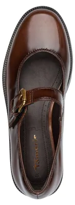 Produktbild von Tamaris Damen Ballerina Mary-Jane Riemchenballerina mit Plateau 1-22167-47, Größe:39 EU, Farbe:Braun