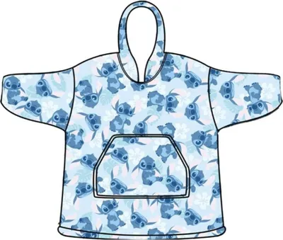 Produktbild von Lilo & Stitch Hoodie-Decke für Kinder – Kuscheliger Überwurf aus  Onesize