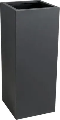 Image de VIVANNO Jardinière en fibre de verre BLOCK colonne, anthracite mat - 30x30x75 cm
