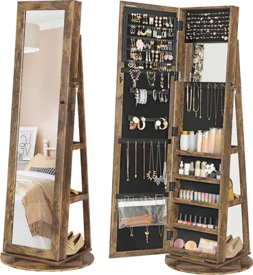 Produktbild von SONGMICS Schmuckschrank Spiegelschrank Schlüsseln, Geschenkidee, 3 Ablagen
