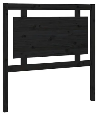 Produktbild von vidaXL Kopfteil Schwarz 95,5x4x100 cm Massivholz Kiefer