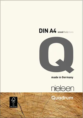 Image de Nielsen Quadrum cadre en bois 21x29,7 cm verre normal blanc mat