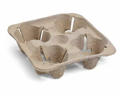Produktbild von 90x Getränkehalter Tragetablett Becherhalter 4 Becher Coffee to Go 21x21cm