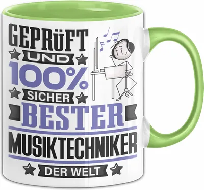 Produktbild von Musiktechniker Geschenk Lustiger Spruch für Musiktechniker Geschenkidee Bester Musiktechniker Der Welt (Grün)