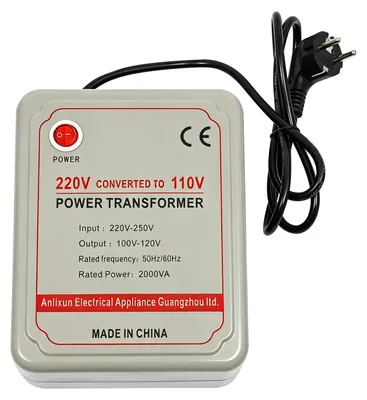 Produktbild von Spannungswandler - Step-up/Step-down-Transformator - 2000 W - 110/220 V - Überlastschutz - Leitungsschutzschalter -