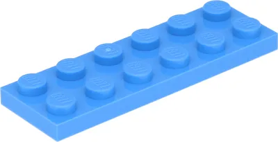 Produktbild von Lego® 2x6 Platte 3795 - 1 Stück Mittelblau