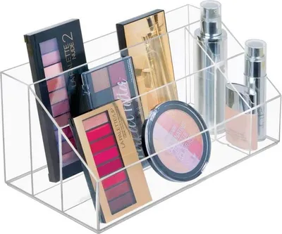 Produktbild von Schminkaufbewahrung Kosmetik Organizer 5 Fächer mDesign Make-up Box transparent