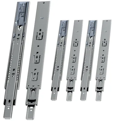 Produktbild von Vigevee 3 Paar Schubladenschienen 350 mm mit Dämpfung, Vollauszug 3-teilig, leise kugelgelagerte Auszüge für Möbel und Schubladen