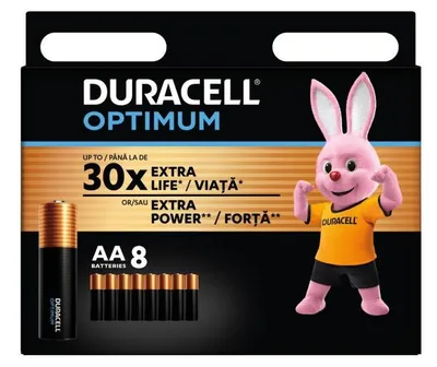 Obrázek produktu pro Duracell Baterijos DURACELL Optimum, AA, 8 vnt.