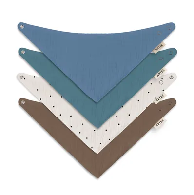 Produktbild von Artee 100% Musselin Baumwolle Halstücher-Set Winter, 4 Stück für Baby und Kleinkinder in Größe S