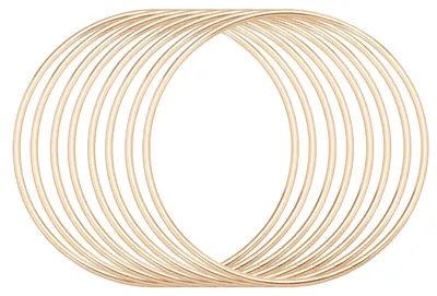 8 Traumfängerringe aus Metall, 11 cm, gold, DIY-Bastelkreise