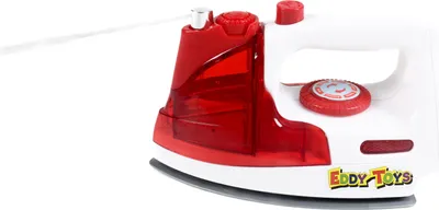 Produktbild von Kinder Bügeleisen Spielzeug mit Licht- und Tonfunktion von EDDY TOYs, Wassertank mit Sprühfunktion, batteriebetrieben