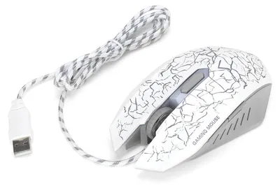 Obrázok produktu pre Káblová herná myš s USB portom, ergonomická, 3200 DPI, nastaviteľné RGB osvetlenie, počítačové príslušenstvo, biela