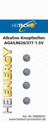 Produktbild von Knopfzellen "Alkaline" 4er-Pack AG4/LR626