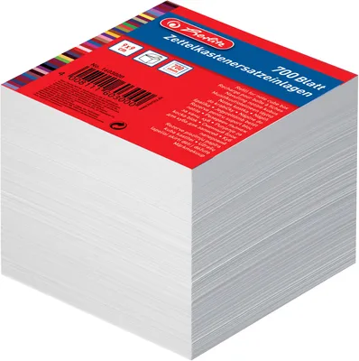 Produktbild von Herlitz Zettelkastenersatzeinlage 9x9 700 Blatt weiß