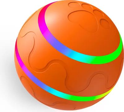 Image de (Orange) Balle intelligente interactive pour chiens, balle roulante automatique, balle d'activation sautante, balle roulante pour chiens
