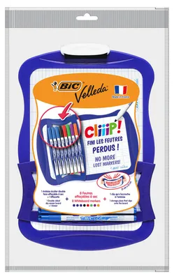 Obrázek produktu pro Bic 967444 BIC sada na bílé tabule Velleda, s fixem 1721 a stěračem