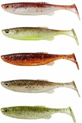 Produktbild von Savage Gear Fat Minnow T-Tail Clear Water Mix Clearwater Mix 9 cm 7 g Gummiköder