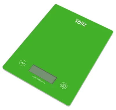 Obrázok produktu pre Voltz OV51651K, kuchynská váha, 5 kg, 2 x AAA batérie, LCD displej, funkcia tarovania