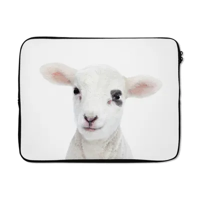 Produktbild von MuchoWow® Laptop Hülle 15 Zoll Lamm - Weiß - Tiere - Natur Laptoptasche - Laptoptasche - Sleeve - Rundum-Schutz