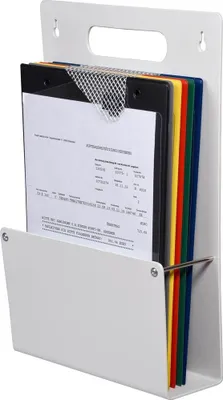 Produktbild von EICHNER Wandprospekthalter grau DIN A4