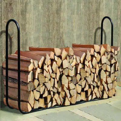 Image de Shelter Logic étagère à bois en métal noire 244 x 25 x 99 cm (L x l x h)