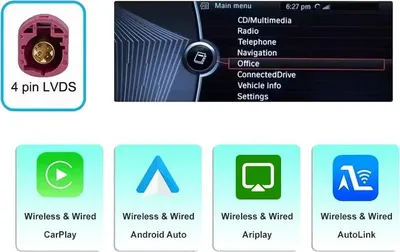 Productafbeelding van CarPlay/Android Auto decoder-module, Bluetooth-connectiviteit, eenvoudige installatie, CIC-systeem voor CarPlay