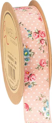 Produktbild von Romantisches Geschenkband mit Blumenmotiv für kreative Dekorationen