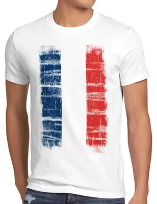 Produktbild von BaumwolleCloud Frankreich Vintage Flagge Herren T-Shirt WM EM Olympia