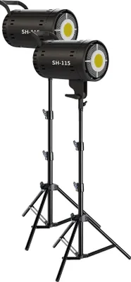 Obrázek produktu pro Sada fotografického osvětlení, teplota barev 3000-6000K, jas 18000LUX, 2m stativ 115W 2ks