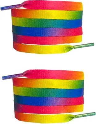 Produktbild von Regenbogen Schnürsenkel - Regenbogen Farbverlauf - 180 cm