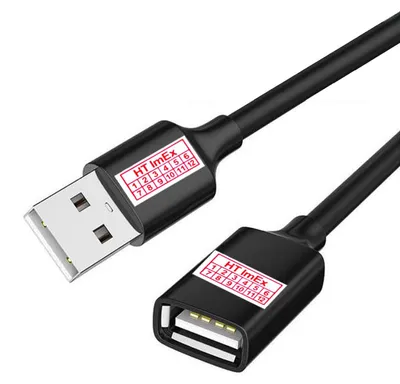 Produktbild von 1m USB 2.0 Verlängerungskabel Verlängerung Kabel USB A-Stecker zu USB A-Buchse
