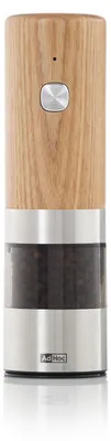 Produktbild von AdHoc Elektrische Pfeffer- / Salzmühle i.Mill, CeraCut® Ceramic Mahlwerk, inkl. Lithium Akku, Eschenholz / Edelstahl / Acryl