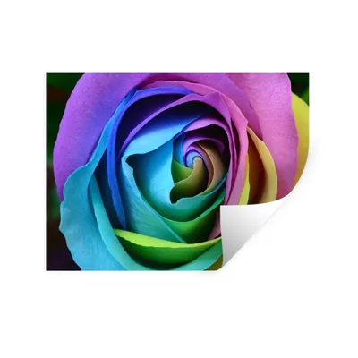 Produktbild von MuchoWow® Wandtattoo Wandsticker Wandaufkleber Rosa - Pink - Blau 40x30 cm Selbstklebend und Repositionierbar - Faltenfrei