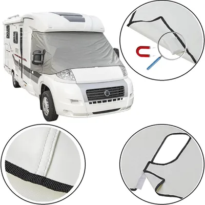 Produktbild von Frontscheiben Abdeckung kompatibel mit Fiat Ducato, Peugeot Boxer Citroën Jumper J5 Grau