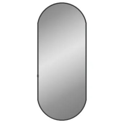 Image de vidaXL Miroir mural noir 60x25 cm ovale