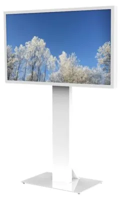 Productafbeelding van HI-ND FS0000-5001-01 Vloerstandaard 43-55 inch, universeel, multimediastandaard, wit, metaal, 109,2 cm (43 inch), 165,1 cm (65 inch), 200 x 200, 300 x 300, 400 x 400