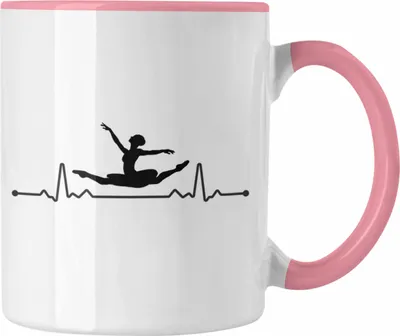 Produktbild von Trendation - Ballett Ballerina Tanzen Tasse Mädchen Geschenk Frauen Tänzerin Geschenkidee Kaffeetasse (Rosa)