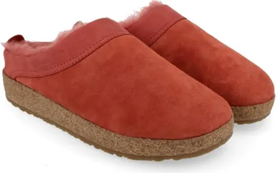 Immagine prodotto di Haflinger donna uomo pantofola in pelle d'agnello Snowbird 713015, misura:41 EU, colore:Arancione