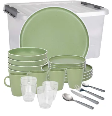 Produktbild von BRUNNER Camping Geschirr Set 4 Personen | Anti-Slip | All Inclusive  DOLOMIT, 36-tlg.