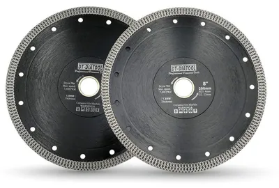 Productafbeelding van Diamantzaagschijf, 2 stuks, 200 mm, Mesh Turbo, geschikt voor tegels, marmer, graniet