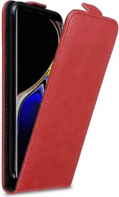 Produktbild von Cadorabo Hülle für Samsung Galaxy NOTE 9 Schutz Hülle in Rot Flip Etui Handyhülle Case Cover