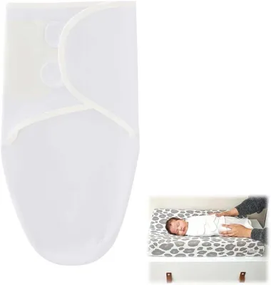 Produktbild von Baby Swaddle 73 x 50 cm, weiße Decke, Baumwolle, für Newborns