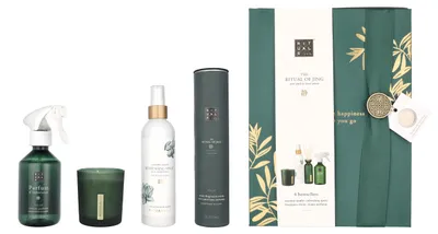 Zdjęcie produktu dla Rituals Jing Duży zestaw Parfum d'Interieur 250 ml/Swieca zapachowa 140 ml/Mini patyczki zapachowe 70 ml/Spray odświeżający 250 ml 710 ml
